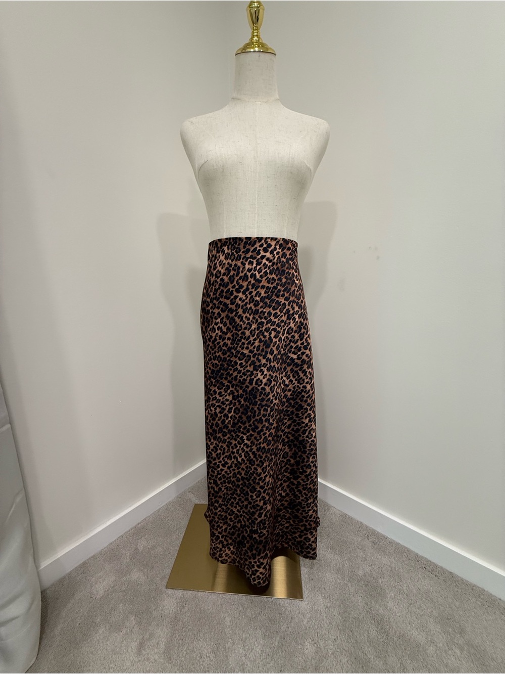 Rachel Zoe Brown Leopard Print Maxi Skirt - Picture 2 of 6